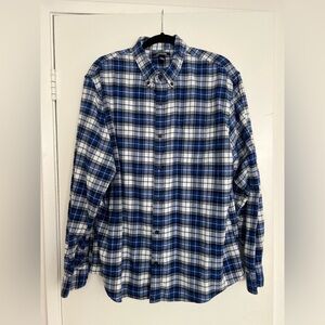 Blue Plaid Men's Flannel Shirt